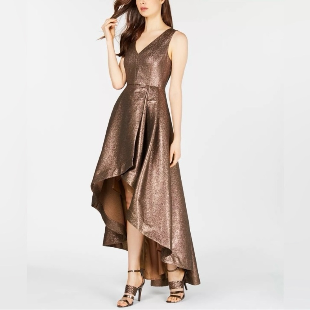 Calvin Klein High-low Bronze Gown